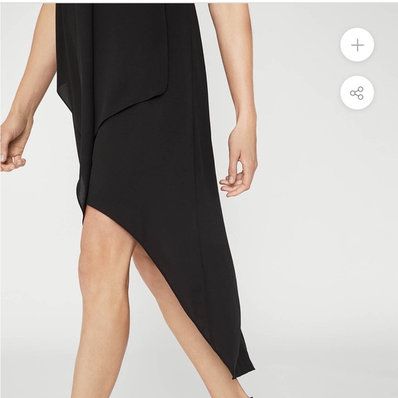 BCBGMAXAZRIA Tara Cascade Ruffle Dress in Black - Picture 2 of 10